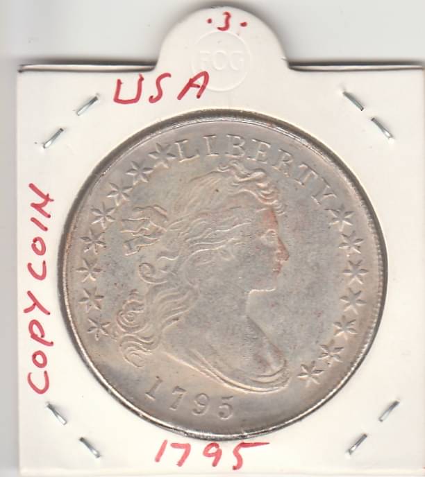 NUMISMATTECLY RARE AND COLLECTIBLE -UNITED STATES OF AMERICA ,LIBERTY IN GOD WE TRUEST YEAR-1795- COPY-FENCY C01N -METAL-IRON MADE WITH SILVER PLATED, IN EXTRA FINE , CONDITION HIGHLY COLLECTIBLE ,WIGHT-19 GRAMS. NUMISMATTECLY RARE AND COLLECTIBLE -UNITED STATES OF AMERICA ,LIBERTY IN GOD WE TRUEST YEAR-1795- COPY-FENCY C01N -METAL-IRON MADE WITH SILVER PLATED, IN EXTRA FINE , CONDITION HIGHLY COLLECTIBLE ,WIGHT-19 GRAMS.