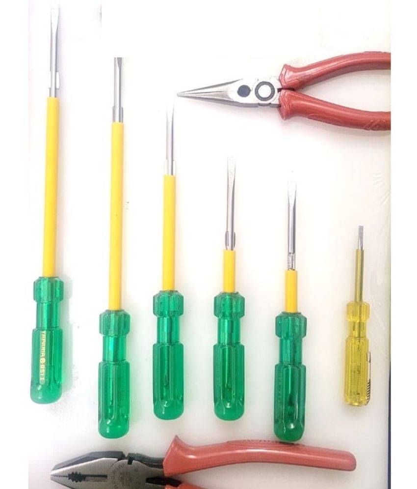 TAPARIA SCREWDRIVER AND PLIER SET CONTAINS TAPARIA SCREWDRIVERS AND TEST PEN AND TAPARIA PLIER AND NOSE PLIER FOR DAILY REPAIRS TAPARIA SCREWDRIVER AND PLIER SET CONTAINS TAPARIA SCREWDRIVERS AND TEST PEN AND TAPARIA PLIER AND NOSE PLIER FOR DAILY REPAIRS