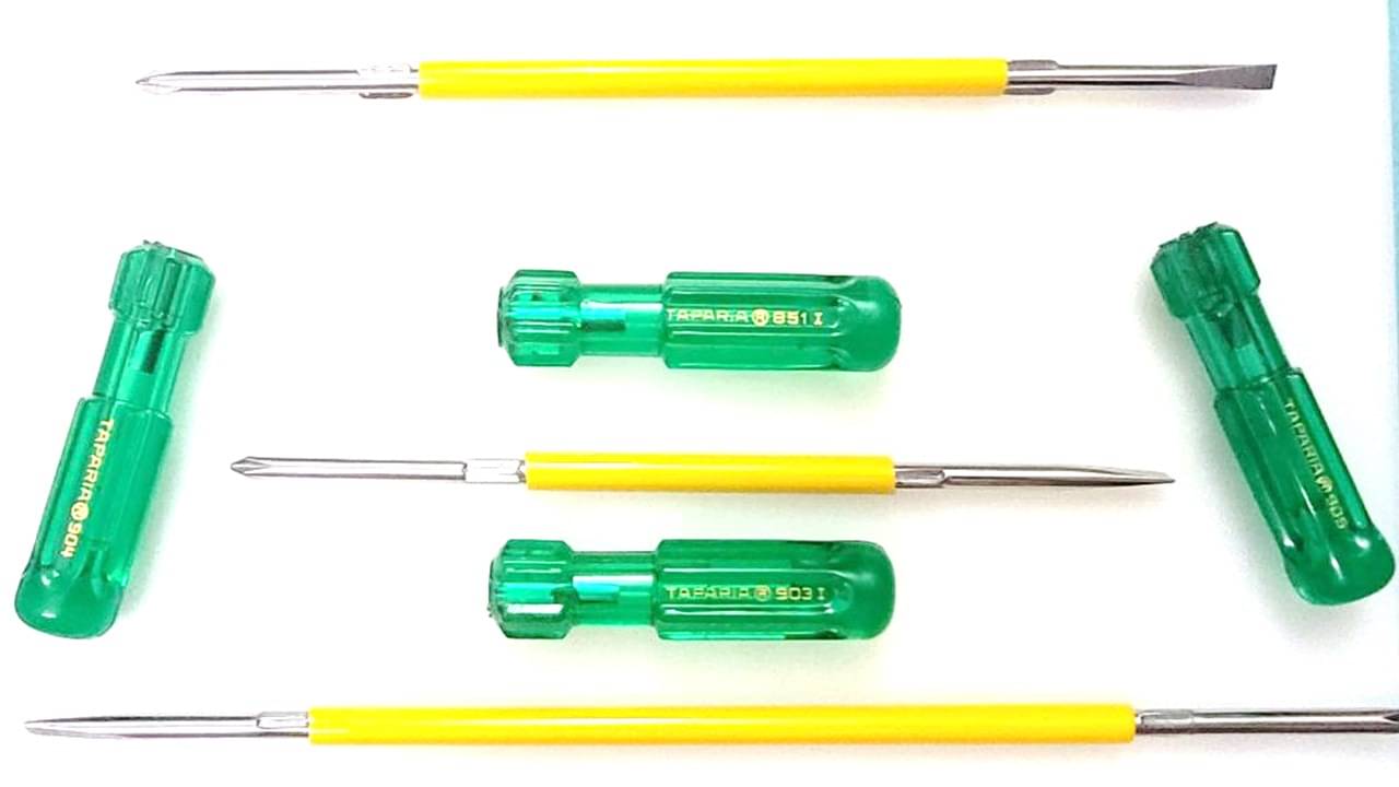     			TAPARIA SCREWDRIVER SET CONTAINS 3 TAPARIA SCREWDRIVER WITH RUBBER FOR DAILY REPAIRS