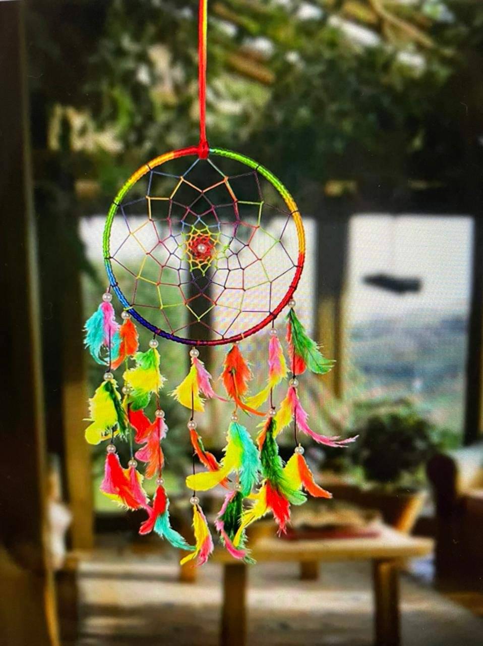 new lucky Feather Multicolour Dream Catcher - Pack of 1 ( X cms ) new lucky Feather Multicolour Dream Catcher - Pack of 1 ( X cms )