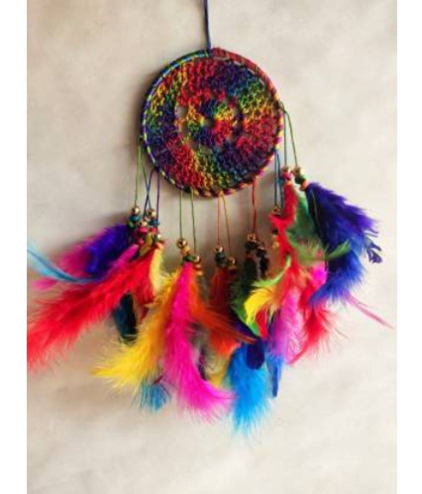 new lucky Feather Multicolour Dream Catcher - Pack of 1 ( X cms ) new lucky Feather Multicolour Dream Catcher - Pack of 1 ( X cms )