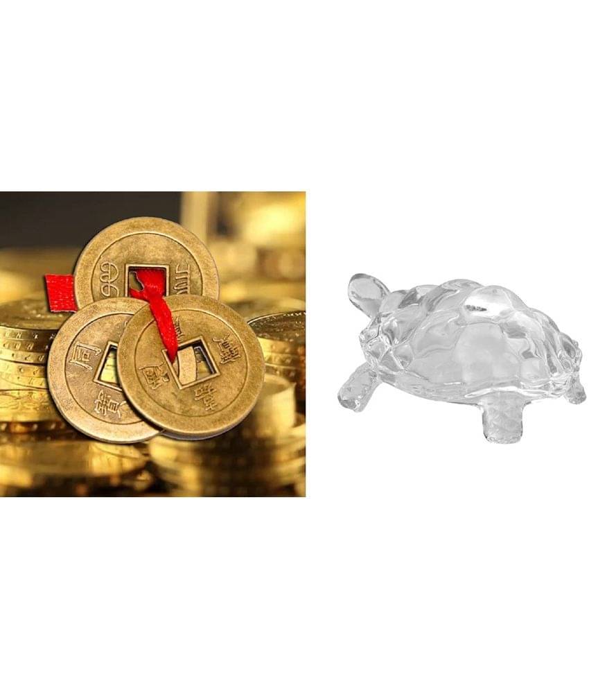 PAYSTORE Feng Shui Power Combo Antique Fortune I-Ching Coin with Crystal Turtle Tortoise- Best for Positive Energy Prosperity Success Career and Luck PAYSTORE Feng Shui Power Combo Antique Fortune I-Ching Coin with Crystal Turtle Tortoise- Best for Positive Energy Prosperity Success Career and Luck
