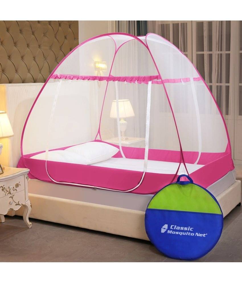     			Classic Mosquito Net, Machardani King Pink Plain Mosquito Net, Machardani