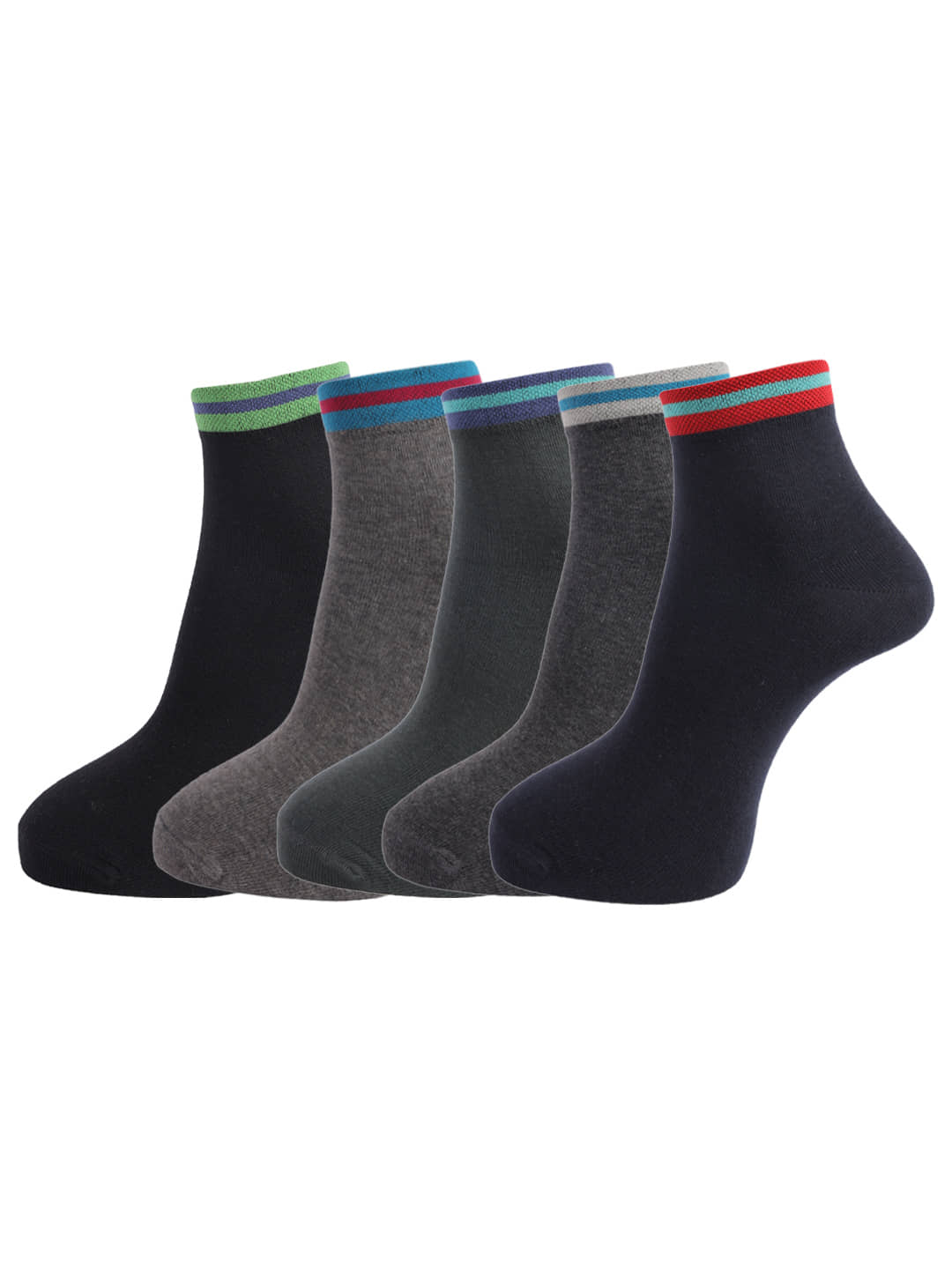 Dollar Socks - Cotton Men's Self Design Multicolor Ankle Length Socks ( Pack of 5 ) - Socks | Buy online on ZillyBuy