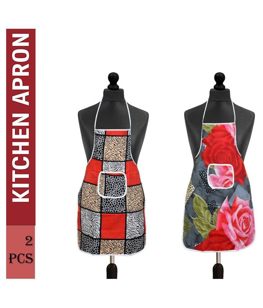     			Aazeem Set of 2 Multi Printed Cotton Apron