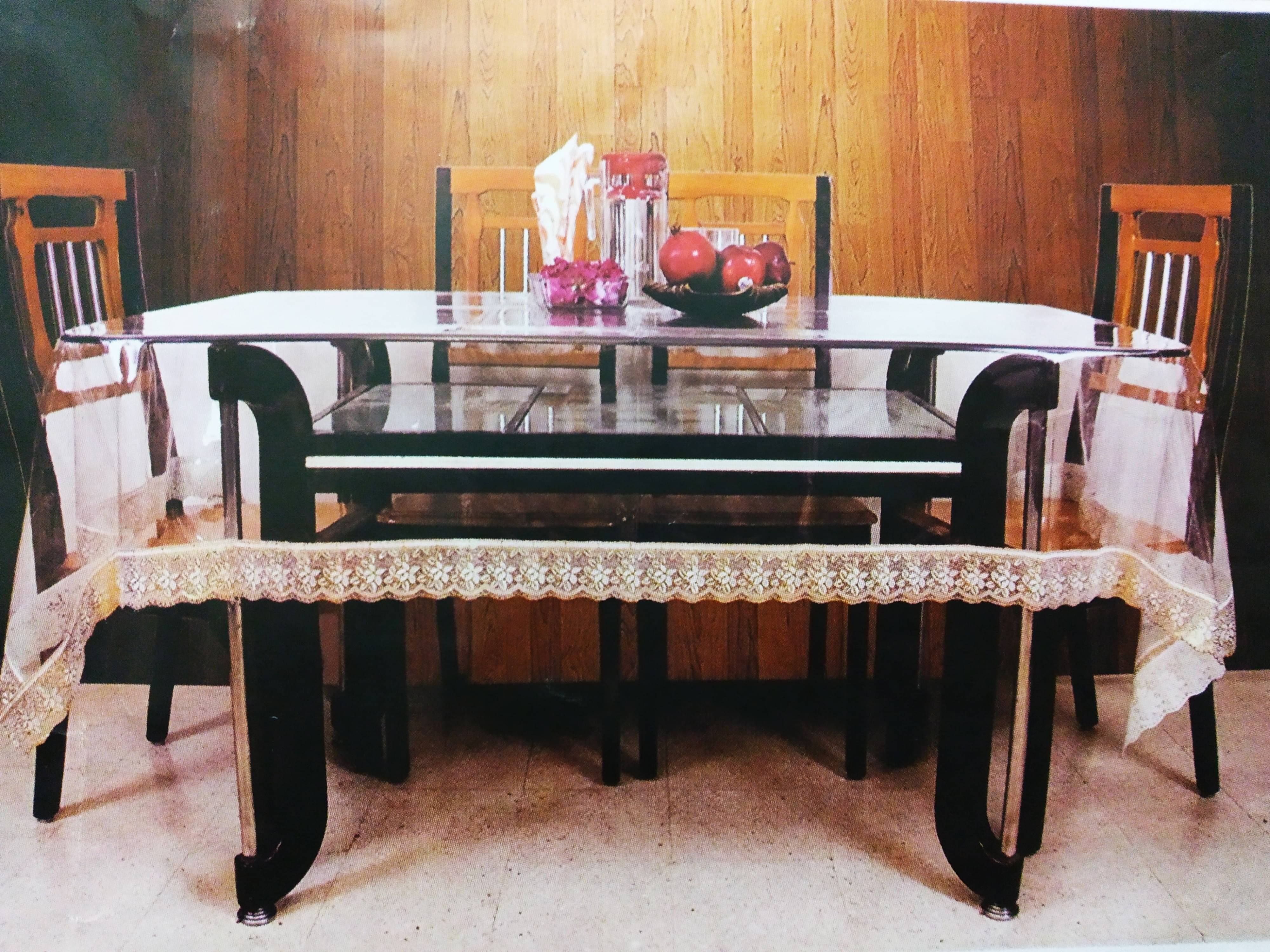     			new india trends Transparent PVC Single Centre Table Cover 150 cm x 100 cm