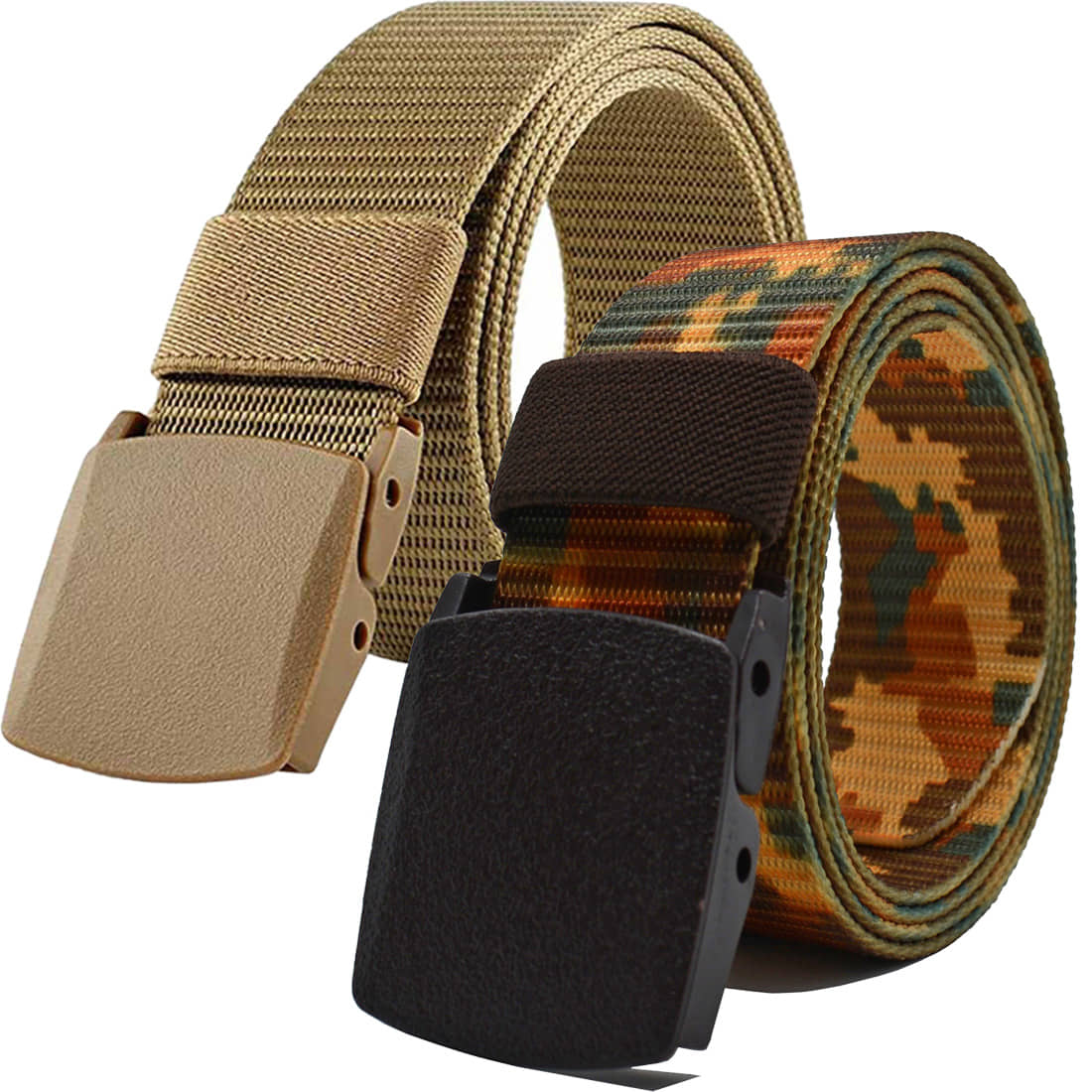 Loopa Multi Nylon Casual Belt Pack of 2
