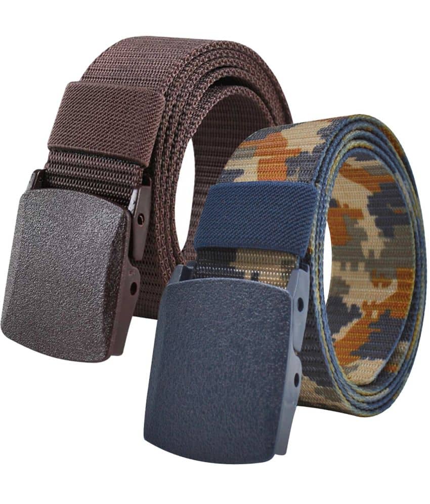 Loopa Multi Nylon Casual Belt Pack of 2