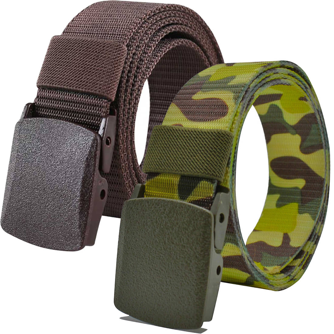 Loopa Multi Nylon Casual Belt Pack of 2