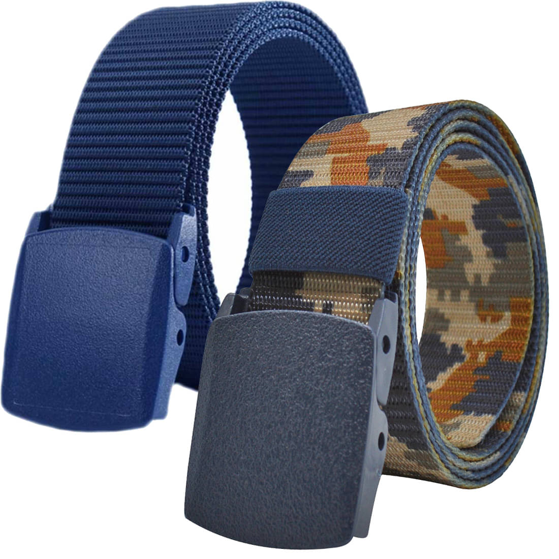     			Loopa Multi Nylon Casual Belt Pack of 2