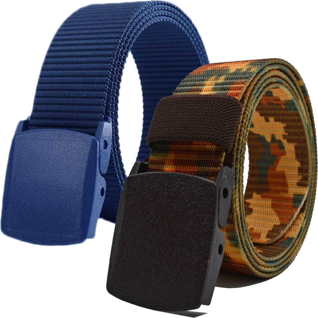 Loopa Multi Nylon Casual Belt Pack of 2