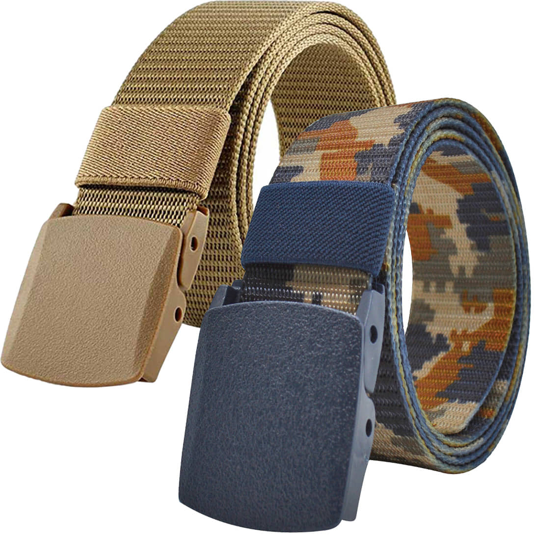 Loopa Multi Nylon Casual Belt Pack of 2