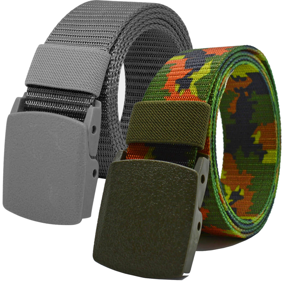 Loopa Multi Nylon Casual Belt Pack of 2