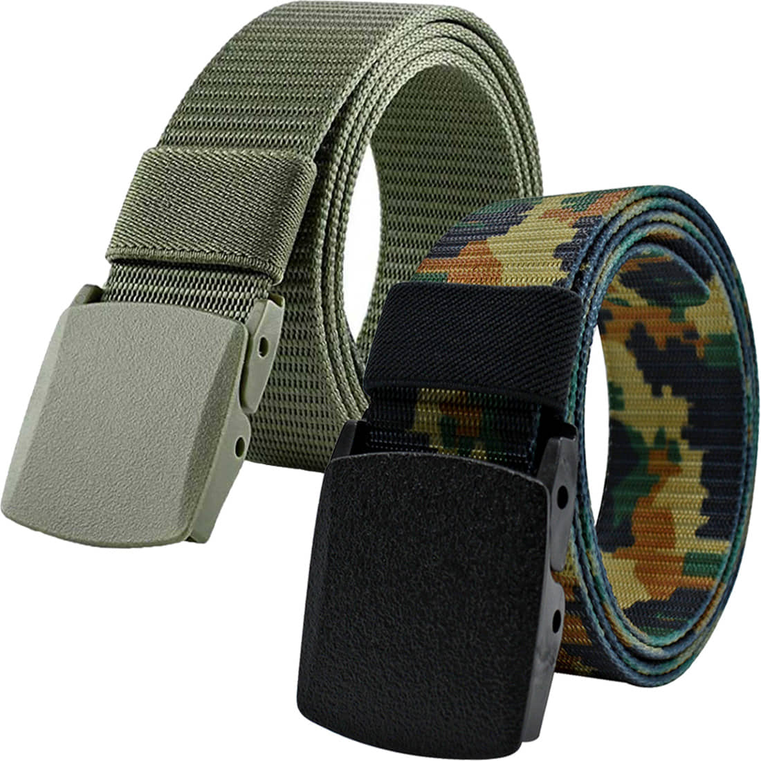 Loopa Multi Nylon Casual Belt Pack of 2