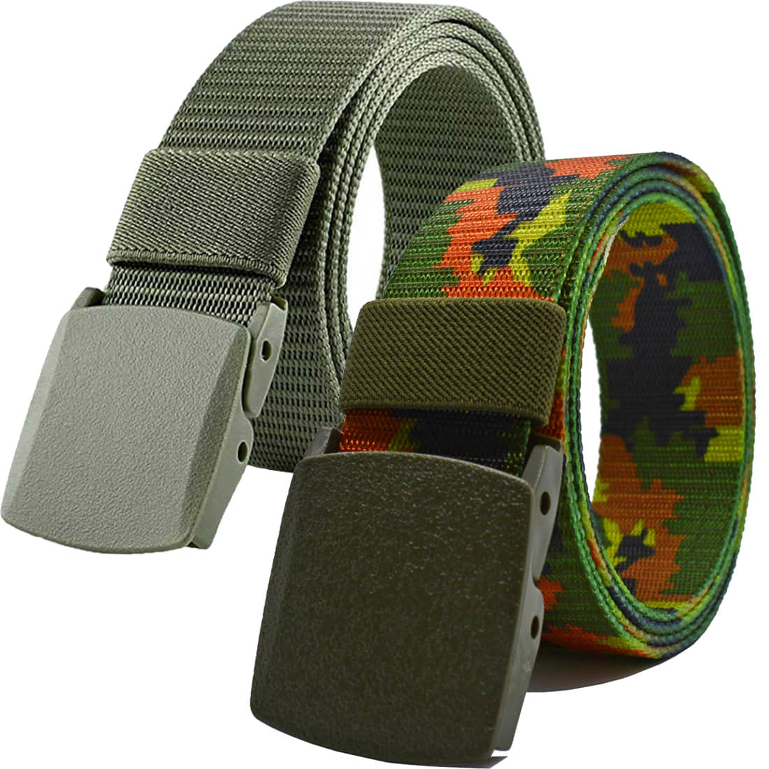 Loopa Multi Nylon Casual Belt Pack of 2