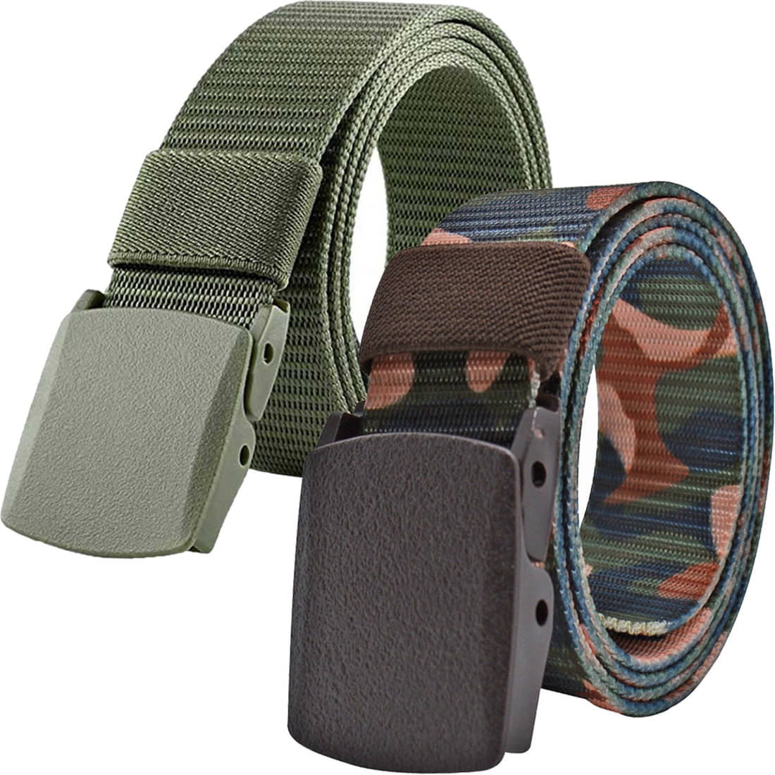     			Loopa Multi Nylon Casual Belt Pack of 2