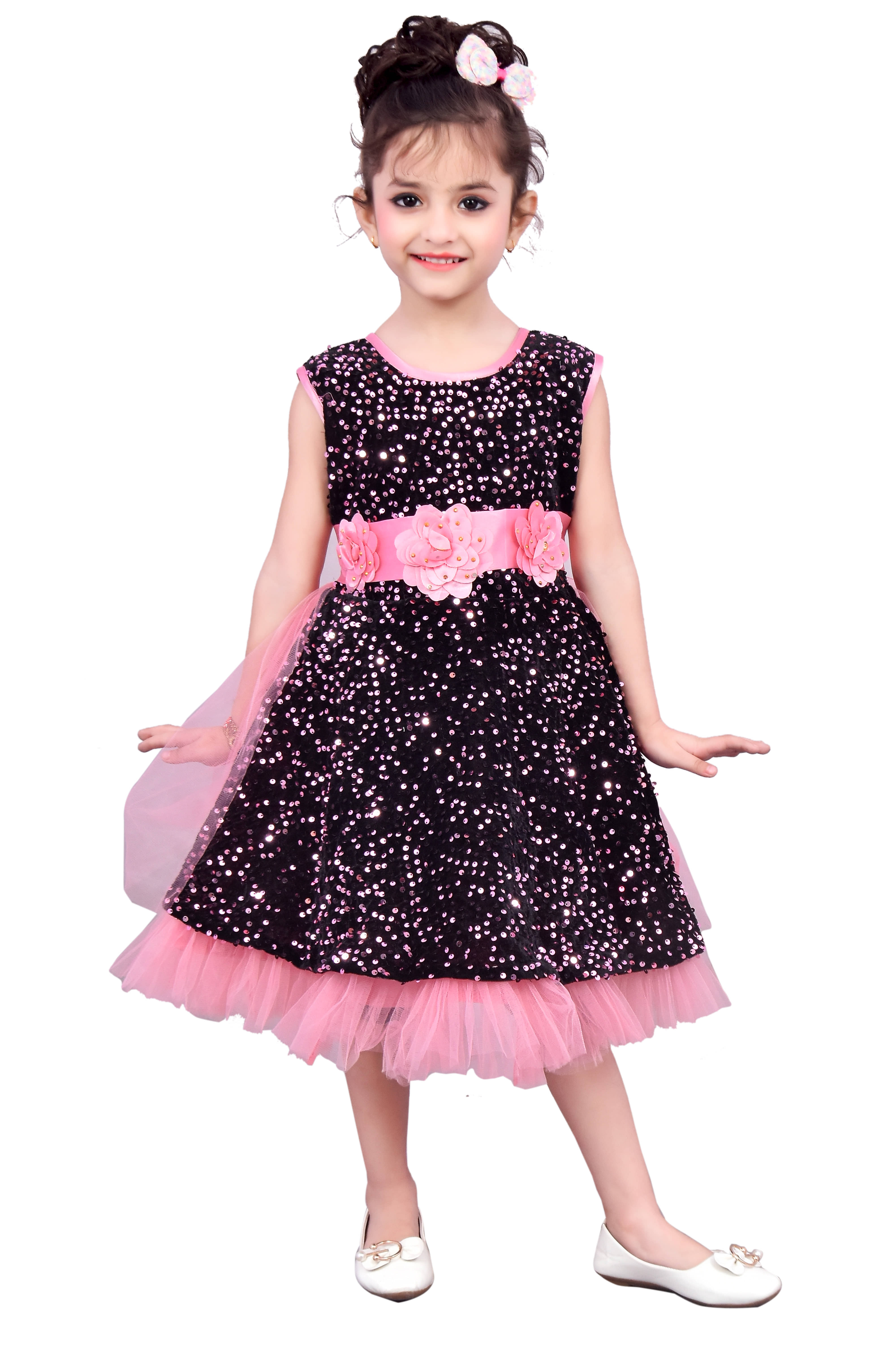 Arshia Fashions Baby Girls Net Frocks ( PeachPuff )