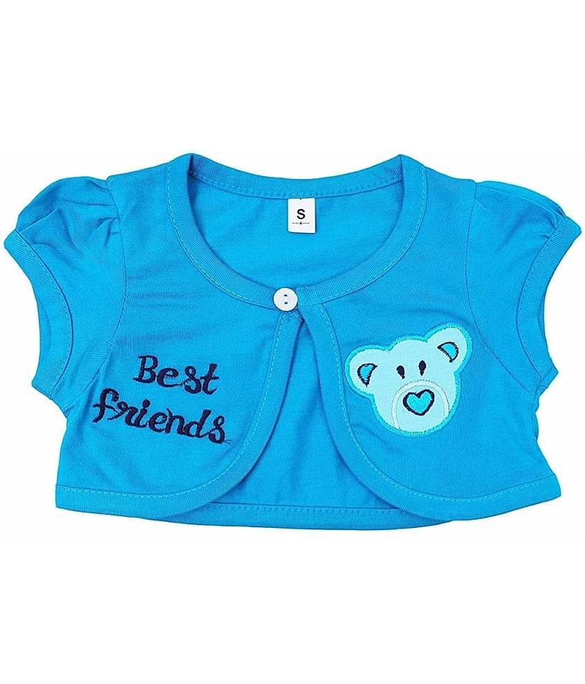 NammaBaby Baby Girls Cotton Blend Dresses ( Blue )