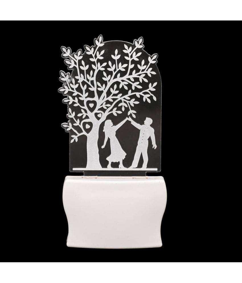 AFAST 3D Color Changing Plug & Play Valentine Gifting Night Lamp White - Pack of 1 AFAST 3D Color Changing Plug & Play Valentine Gifting Night Lamp White - Pack of 1