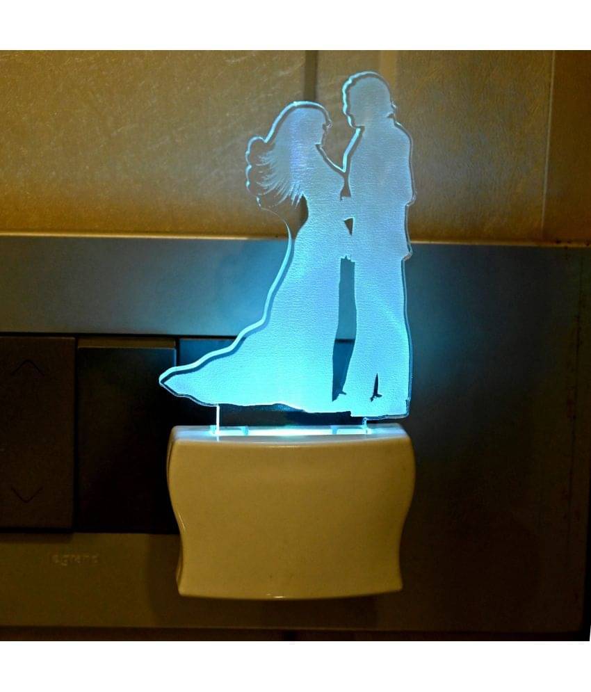 AFAST 3D Color Changing Plug & Play Valentine Gifting Night Lamp White - Pack of 1 AFAST 3D Color Changing Plug & Play Valentine Gifting Night Lamp White - Pack of 1
