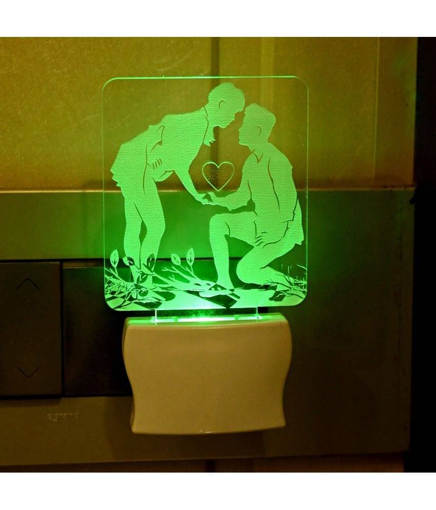     			AFAST 3D Color Changing Plug & Play Valentine Gifting Night Lamp White - Pack of 1