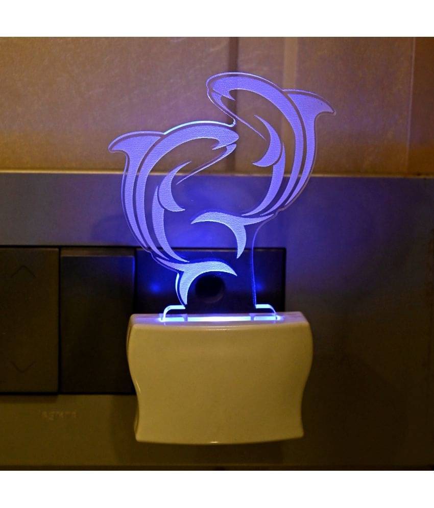 AFAST 3D Color Changing Plug & Play Valentine Gifting Night Lamp White - Pack of 1 AFAST 3D Color Changing Plug & Play Valentine Gifting Night Lamp White - Pack of 1