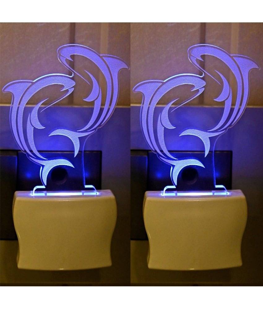 AFAST 3D Color Changing Plug & Play Valentine Gifting Night Lamp White - Pack of 2 AFAST 3D Color Changing Plug & Play Valentine Gifting Night Lamp White - Pack of 2