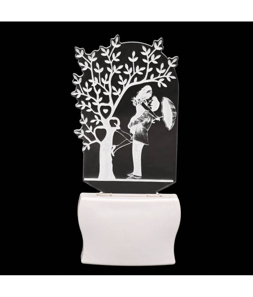     			AFAST 3D Color Changing Plug & Play Valentine Gifting Night Lamp White - Pack of 1
