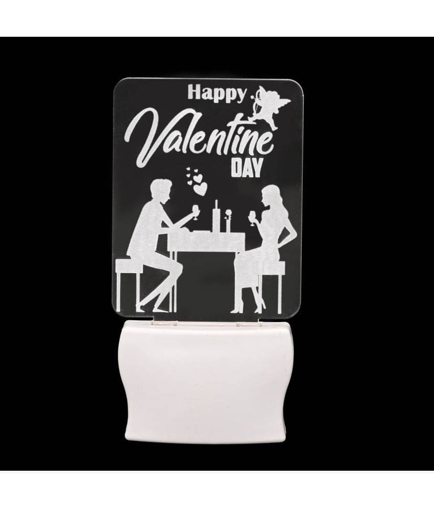 AFAST 3D Color Changing Plug & Play Valentine Gifting Night Lamp White - Pack of 1 AFAST 3D Color Changing Plug & Play Valentine Gifting Night Lamp White - Pack of 1