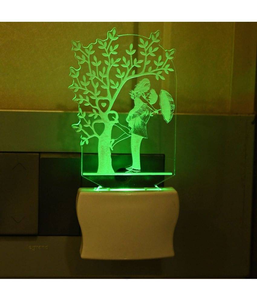 AFAST 3D Color Changing Plug & Play Valentine Gifting Night Lamp White - Pack of 1 AFAST 3D Color Changing Plug & Play Valentine Gifting Night Lamp White - Pack of 1