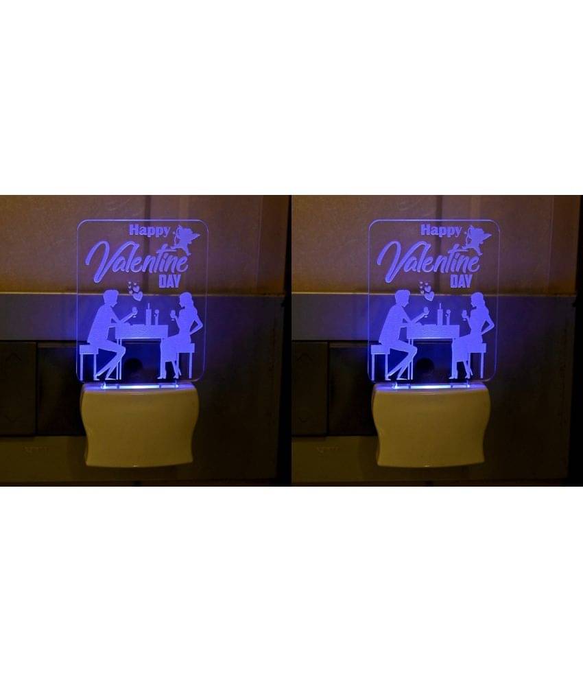 AFAST 3D Color Changing Plug & Play Valentine Gifting Night Lamp White - Pack of 4 AFAST 3D Color Changing Plug & Play Valentine Gifting Night Lamp White - Pack of 4