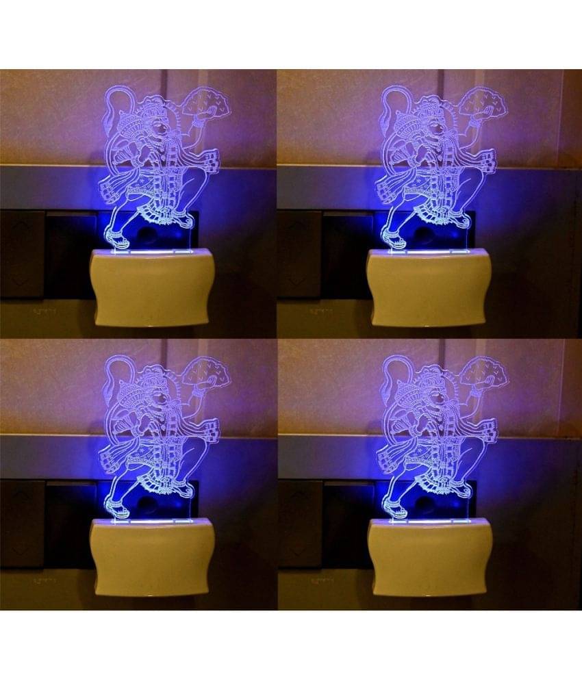     			AFAST 3D Color Changing Plug & Play Valentine Gifting Night Lamp White - Pack of 4