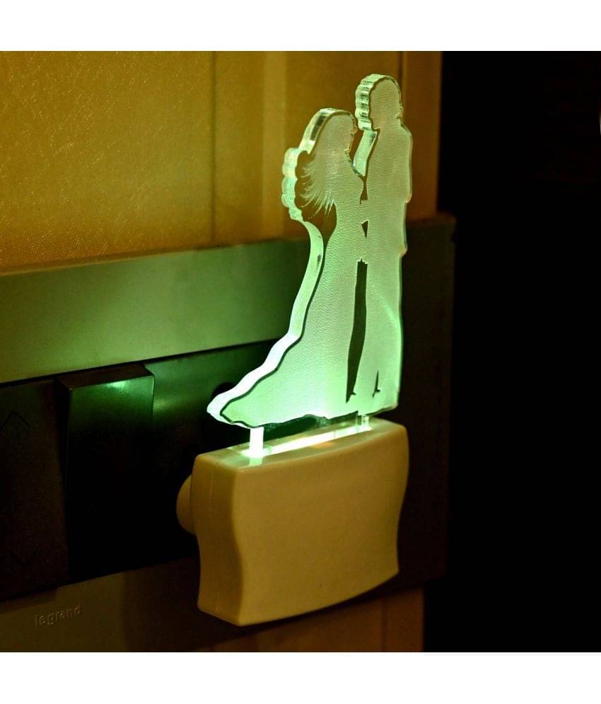     			AFAST 3D Color Changing Plug & Play Valentine Gifting Night Lamp White - Pack of 1