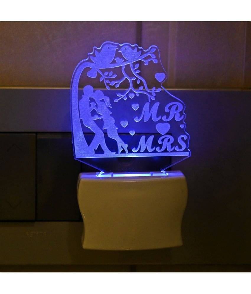 AFAST 3D Color Changing Plug & Play Valentine Gifting Night Lamp White - Pack of 1 AFAST 3D Color Changing Plug & Play Valentine Gifting Night Lamp White - Pack of 1