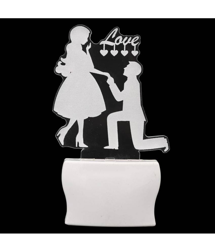 AFAST 3D Color Changing Plug & Play Valentine Gifting Night Lamp White - Pack of 1 AFAST 3D Color Changing Plug & Play Valentine Gifting Night Lamp White - Pack of 1