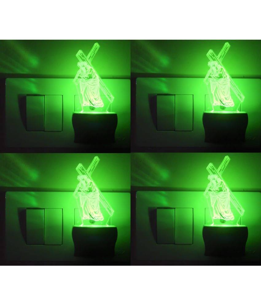 AFAST 3D Color Changing Plug & Play Valentine Gifting Night Lamp White - Pack of 4 AFAST 3D Color Changing Plug & Play Valentine Gifting Night Lamp White - Pack of 4