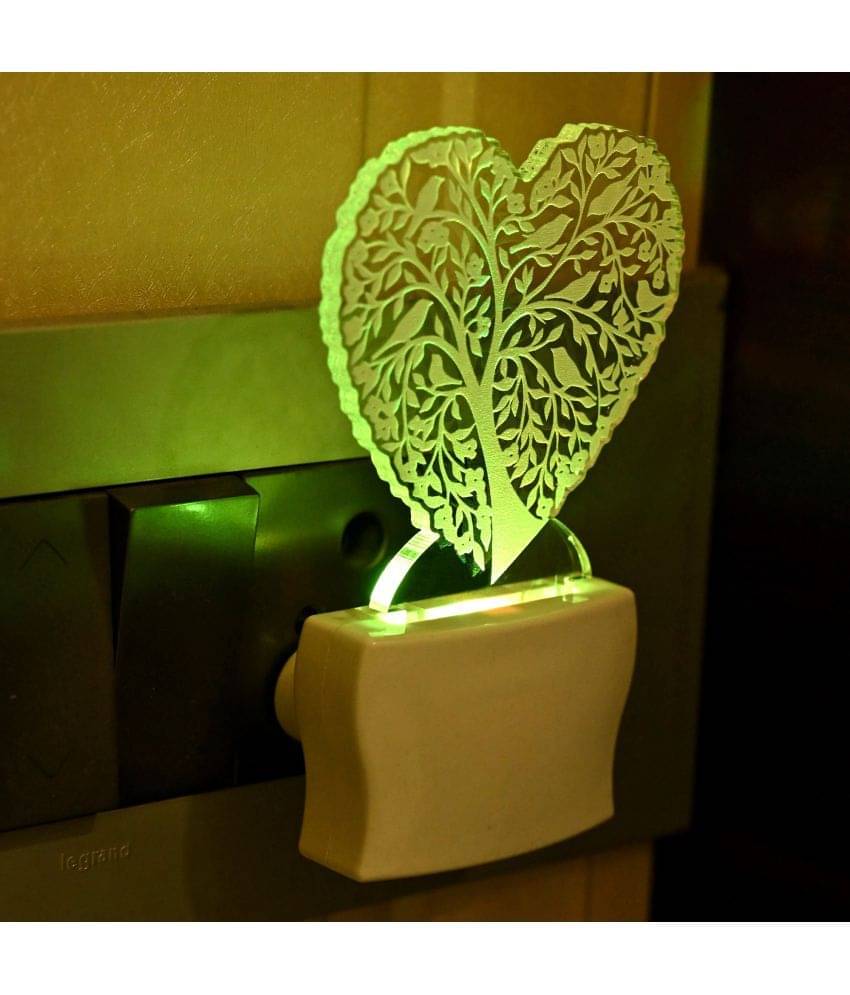 AFAST 3D Color Changing Plug & Play Valentine Gifting Night Lamp White - Pack of 1 AFAST 3D Color Changing Plug & Play Valentine Gifting Night Lamp White - Pack of 1