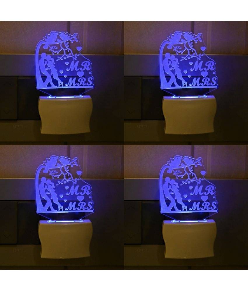 AFAST 3D Color Changing Plug & Play Valentine Gifting Night Lamp White - Pack of 4     			AFAST 3D Color Changing Plug & Play Valentine Gifting Night Lamp White - Pack of 4