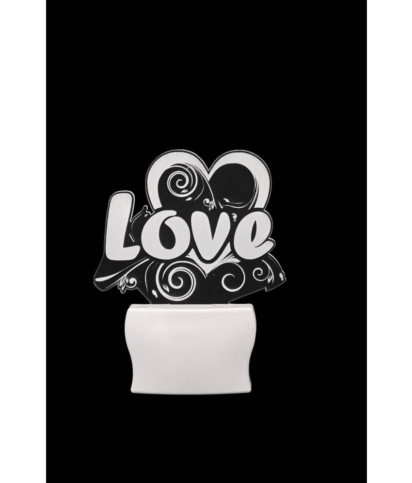 AFAST 3D Color Changing Plug & Play Valentine Gifting Night Lamp White - Pack of 1 AFAST 3D Color Changing Plug & Play Valentine Gifting Night Lamp White - Pack of 1