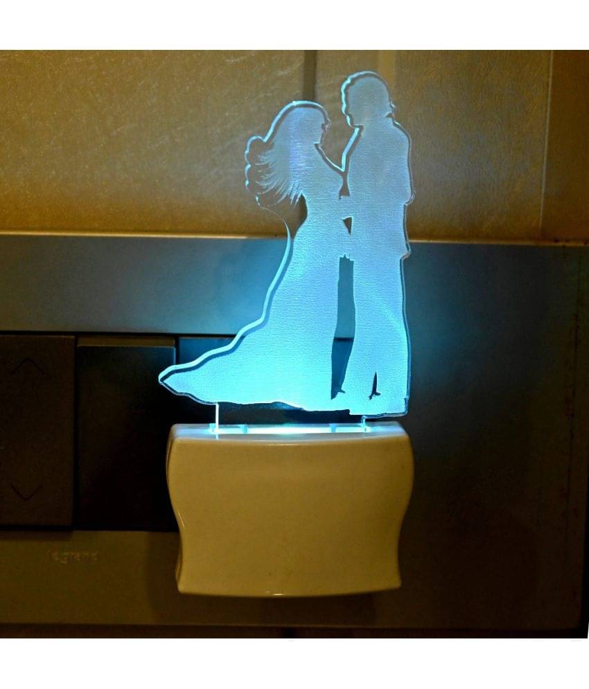 AFAST 3D Color Changing Plug & Play Valentine Gifting Night Lamp White - Pack of 1 AFAST 3D Color Changing Plug & Play Valentine Gifting Night Lamp White - Pack of 1