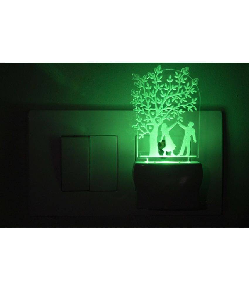     			AFAST 3D Color Changing Plug & Play Valentine Gifting Night Lamp White - Pack of 1