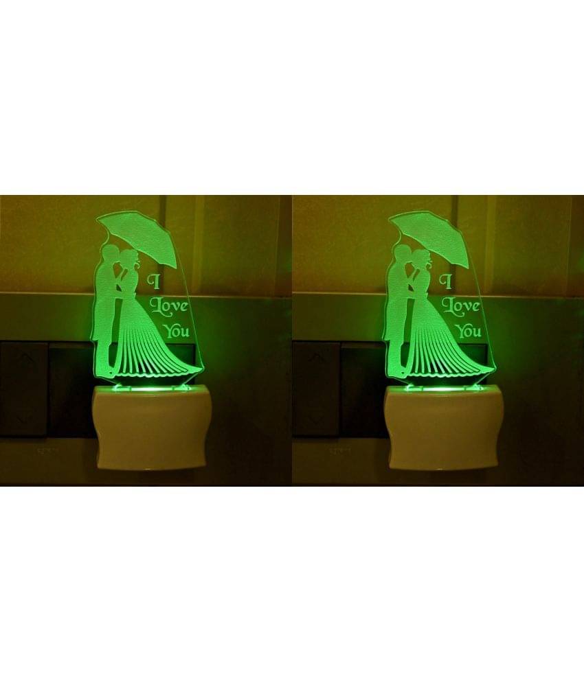 AFAST 3D Color Changing Plug & Play Valentine Gifting Night Lamp White - Pack of 4 AFAST 3D Color Changing Plug & Play Valentine Gifting Night Lamp White - Pack of 4