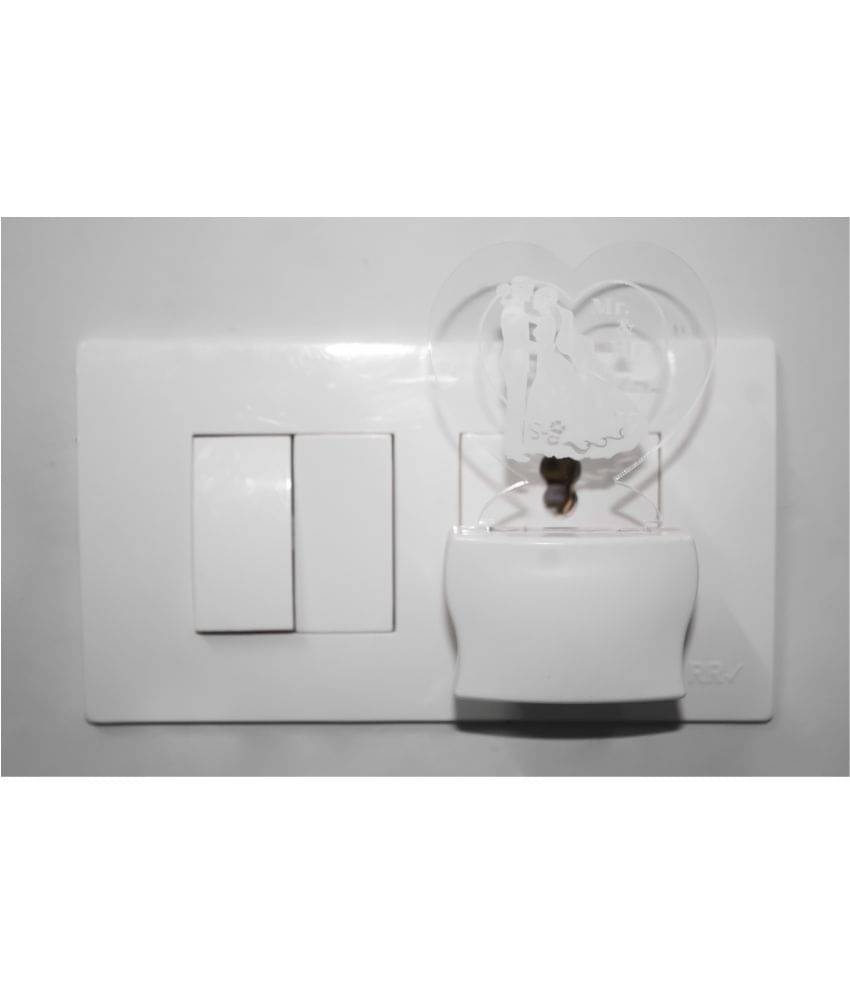 AFAST 3D Color Changing Plug & Play Valentine Gifting Night Lamp White - Pack of 1 AFAST 3D Color Changing Plug & Play Valentine Gifting Night Lamp White - Pack of 1