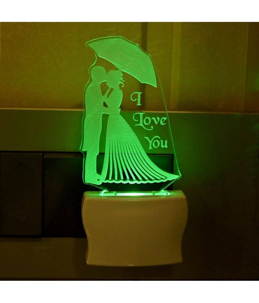 AFAST 3D Color Changing Plug & Play Valentine Gifting Night Lamp White - Pack of 1 AFAST 3D Color Changing Plug & Play Valentine Gifting Night Lamp White - Pack of 1