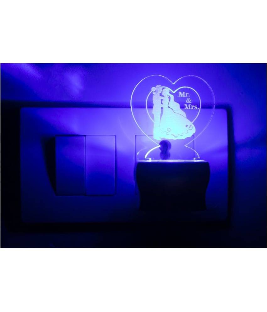 AFAST 3D Color Changing Plug & Play Valentine Gifting Night Lamp White - Pack of 1 AFAST 3D Color Changing Plug & Play Valentine Gifting Night Lamp White - Pack of 1