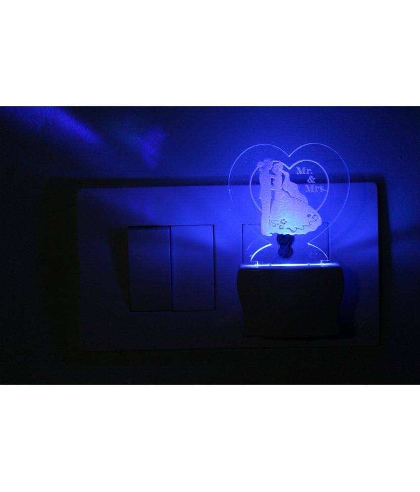 AFAST 3D Color Changing Plug & Play Valentine Gifting Night Lamp White - Pack of 1 AFAST 3D Color Changing Plug & Play Valentine Gifting Night Lamp White - Pack of 1