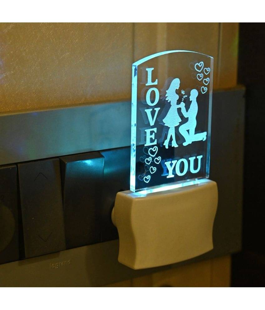 AFAST 3D Color Changing Plug & Play Valentine Gifting Night Lamp White - Pack of 1 AFAST 3D Color Changing Plug & Play Valentine Gifting Night Lamp White - Pack of 1