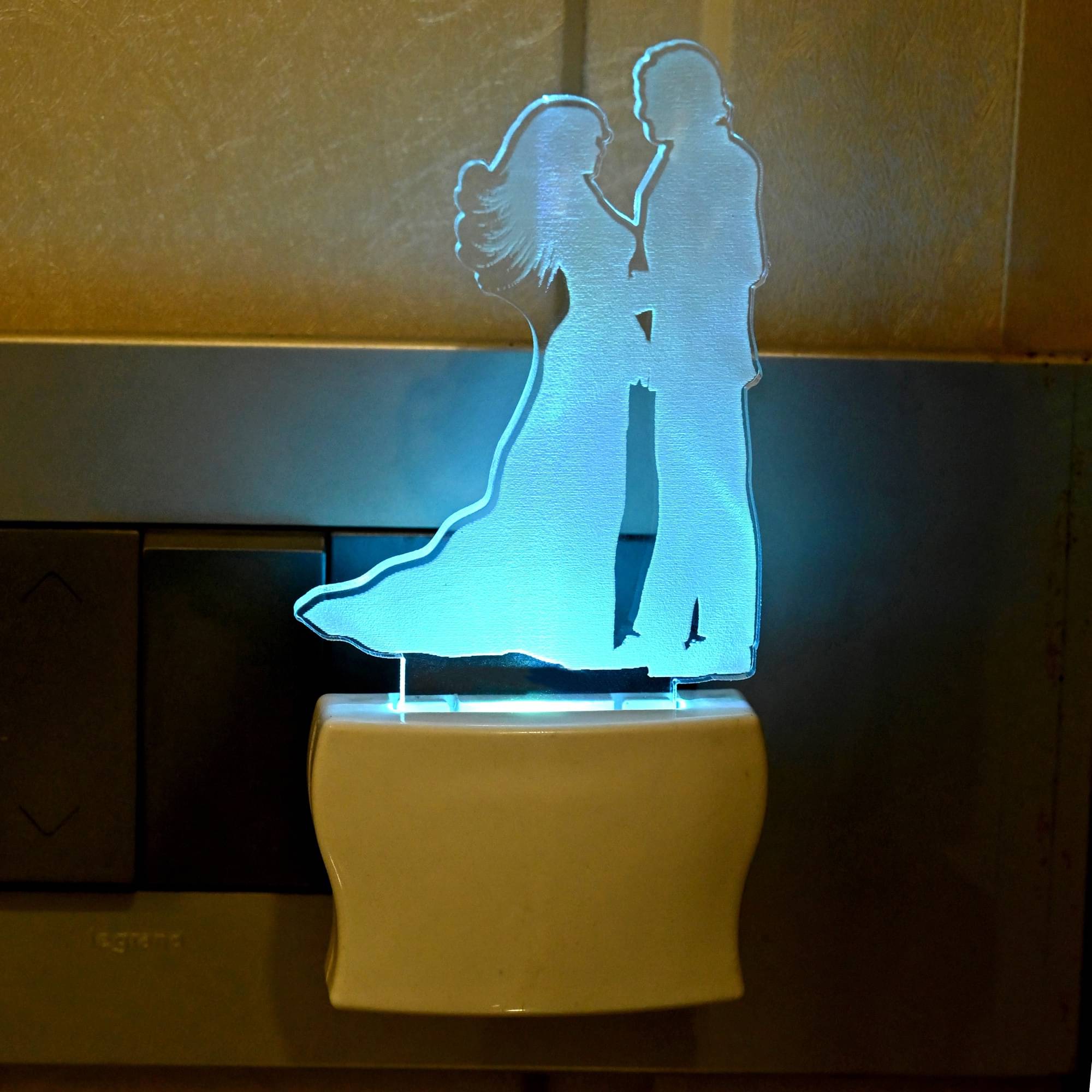 AFAST 3D Color Changing Plug & Play Valentine Gifting Night Lamp White - Pack of 1 AFAST 3D Color Changing Plug & Play Valentine Gifting Night Lamp White - Pack of 1