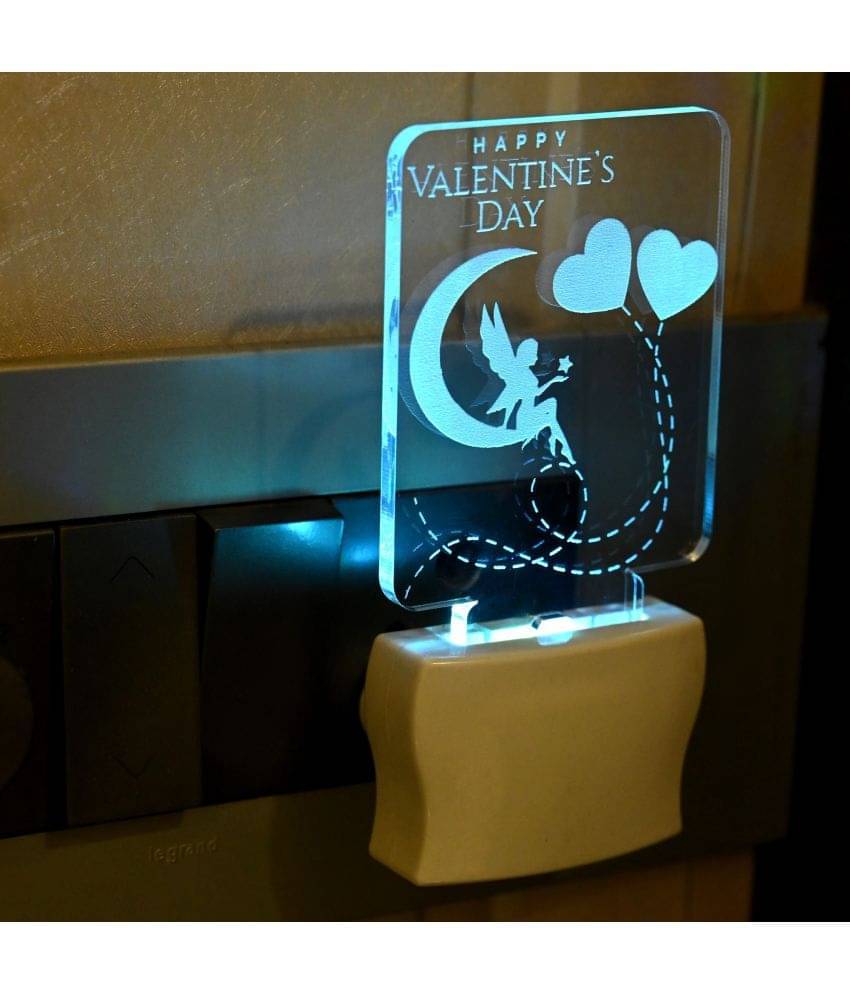 AFAST 3D Color Changing Plug & Play Valentine Gifting Night Lamp White - Pack of 1 AFAST 3D Color Changing Plug & Play Valentine Gifting Night Lamp White - Pack of 1