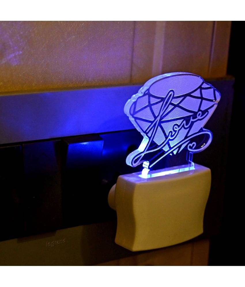 AFAST 3D Color Changing Plug & Play Valentine Gifting Night Lamp White - Pack of 1 AFAST 3D Color Changing Plug & Play Valentine Gifting Night Lamp White - Pack of 1